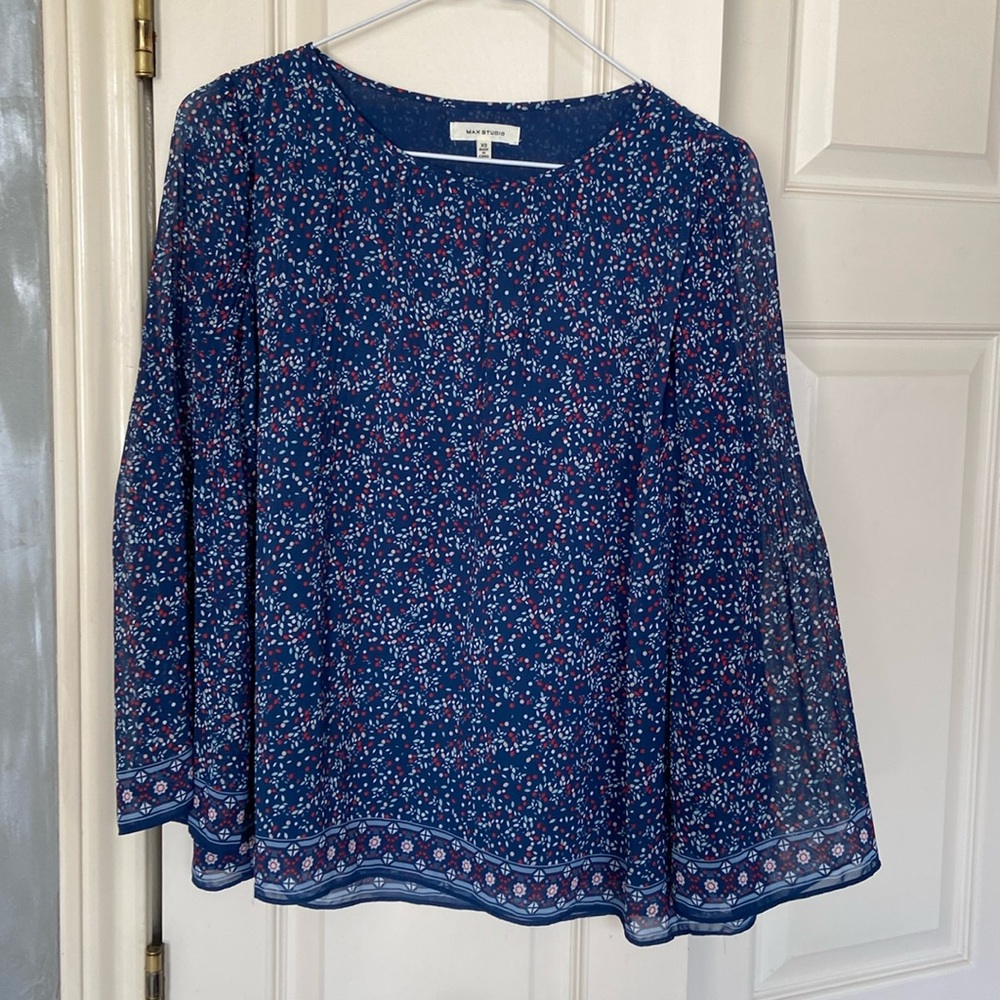 Max Studio XS ladies boho blouse sold at Neiman Marcus